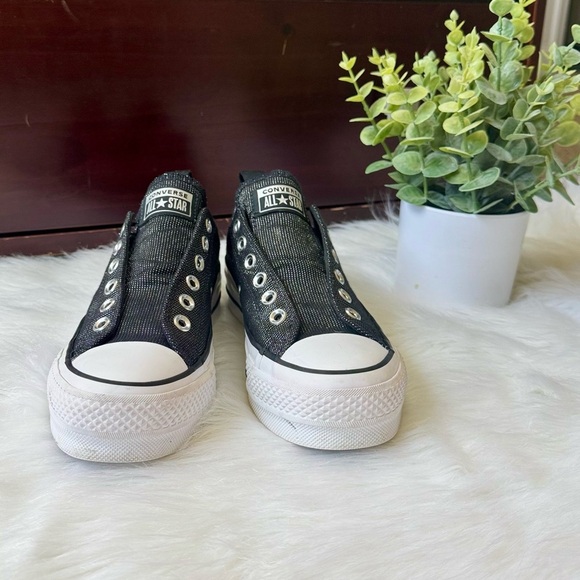 Converse Chuck Taylor All Star Lift Slip Black White Platform Sneakers Size 6.5 - Picture 11 of 11